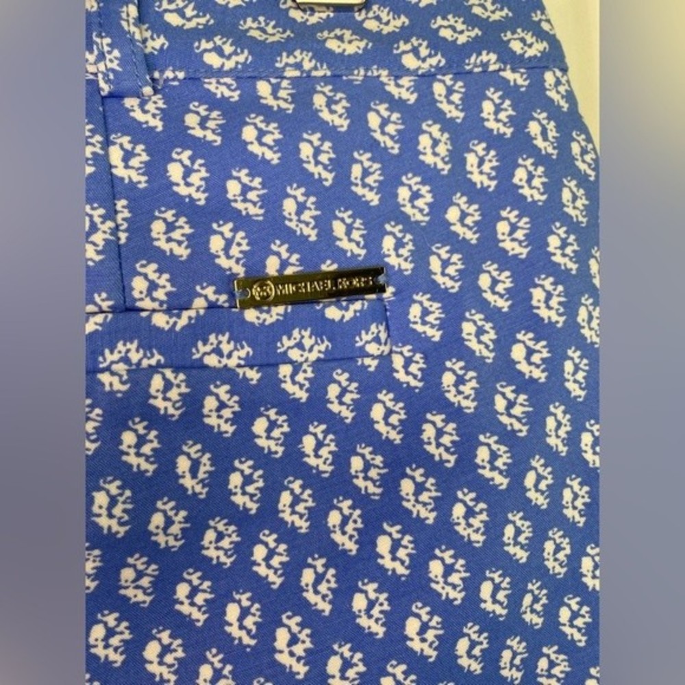 Michael Kors dress ankle pants, blue & white, size 4 - Picture 7 of 10